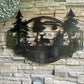 Custom Metal Deer Scene Sign