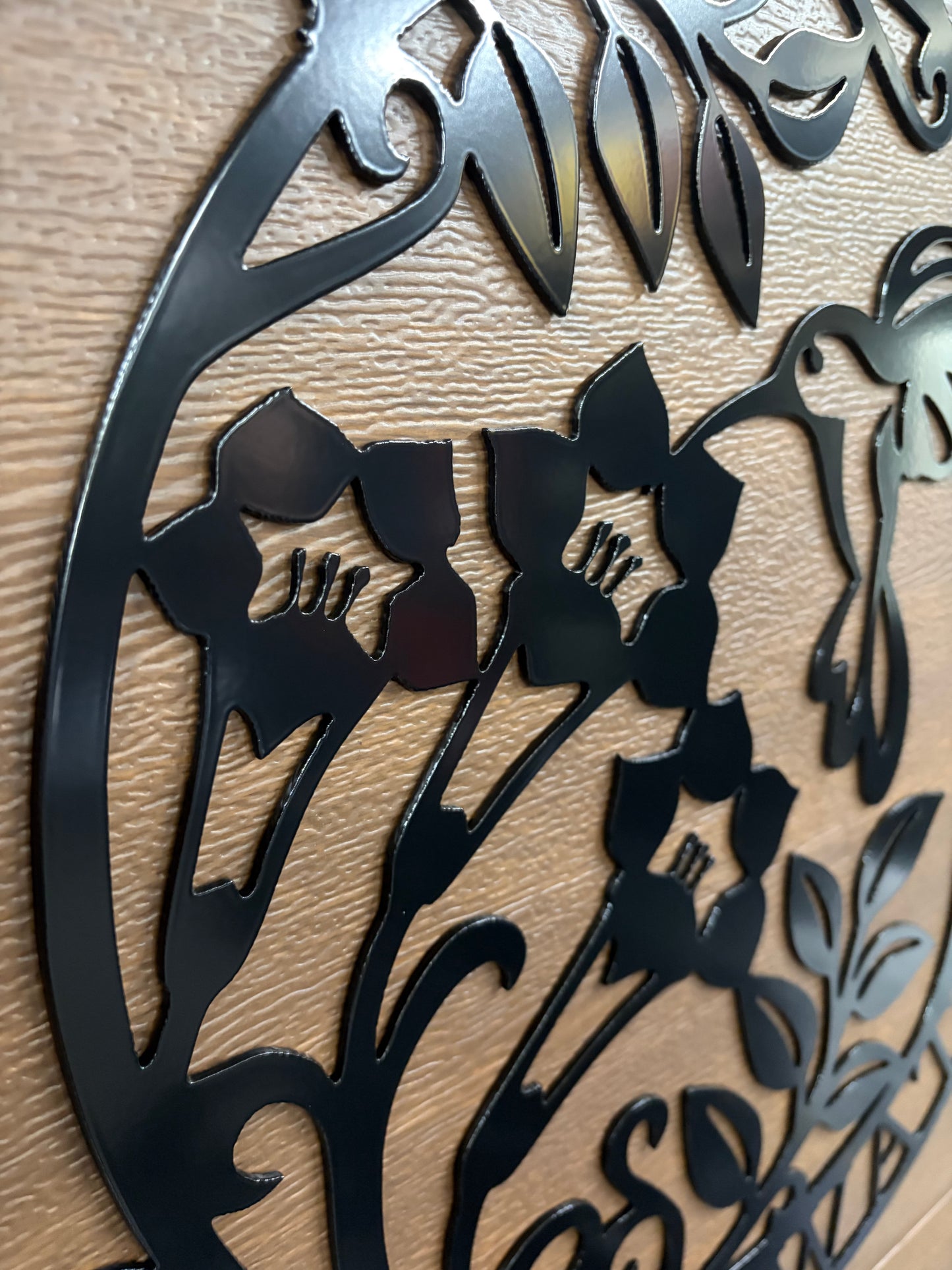 Panneau en métal personnalisé colibri 2