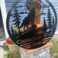 Custom Metal Howling Wolf Sign