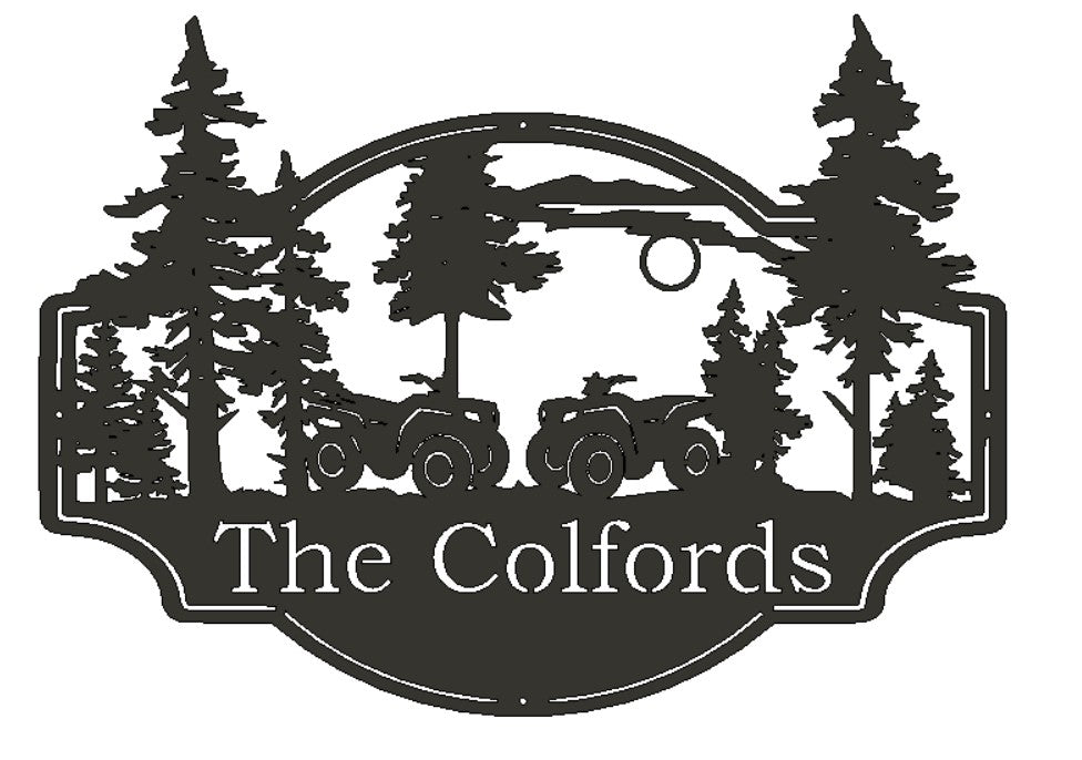 Panneaux de cabane en métal personnalisés en forme de cerf