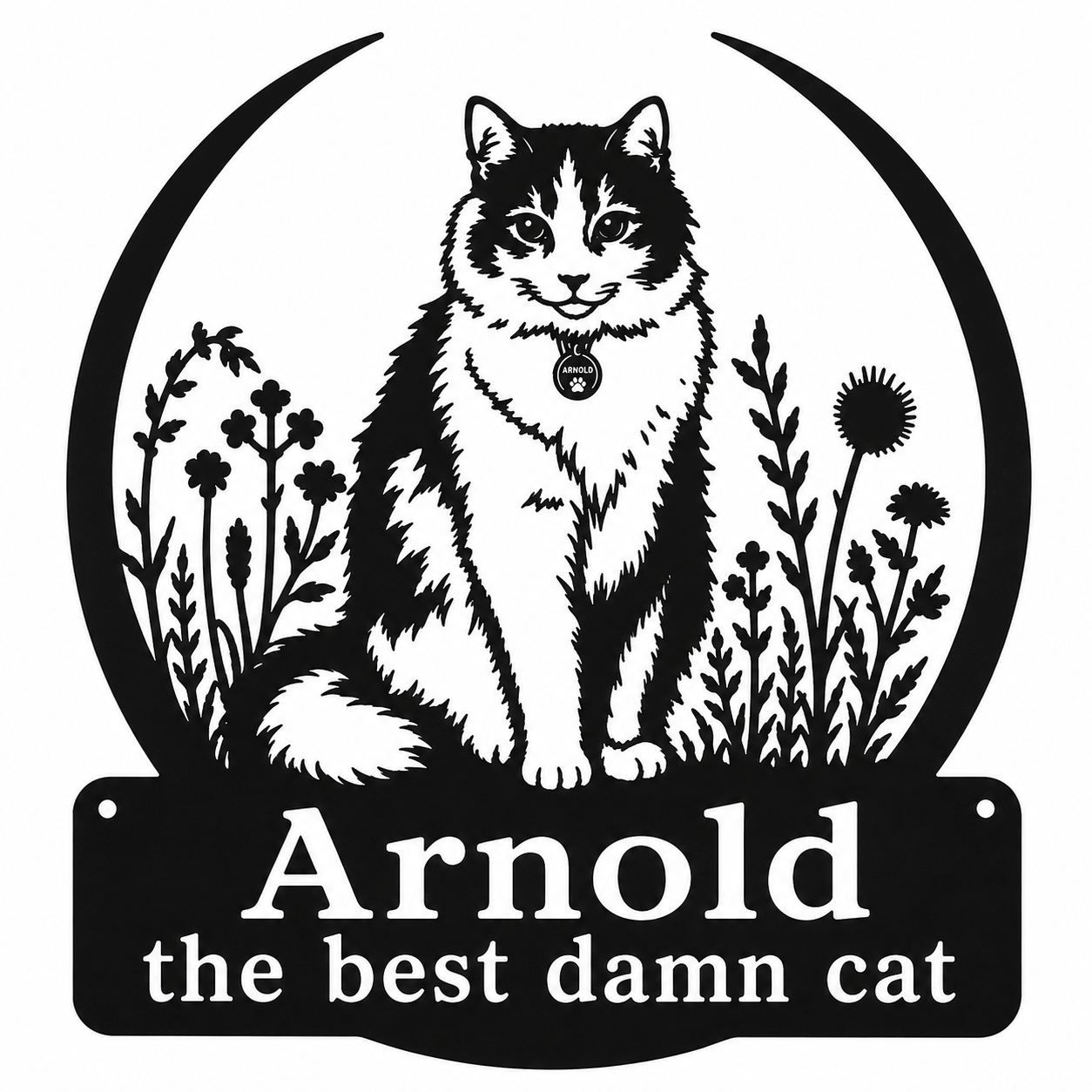 Custom Metal Cat Memorial