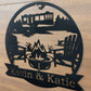 Custom Metal Camper Campfire Sign 3
