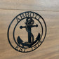 Custom Metal  Anchor and Rope Sign