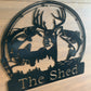 Custom Metal Deer Bass and Trout Fishing Sign