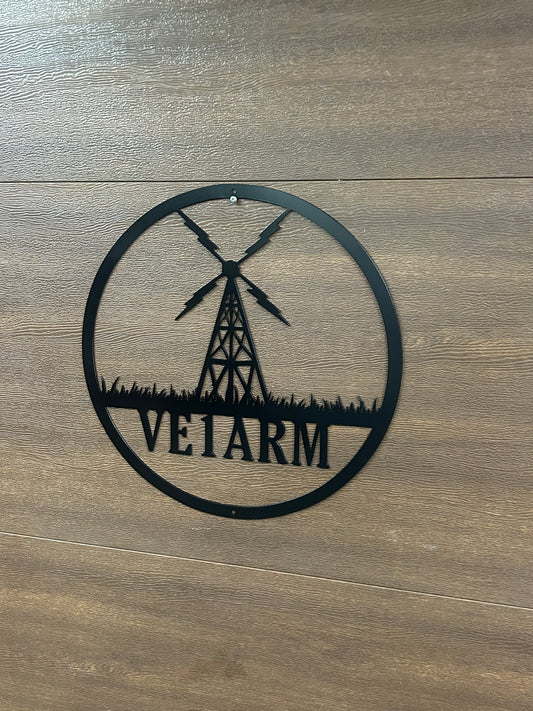 Custom Metal Ham Radio Sign