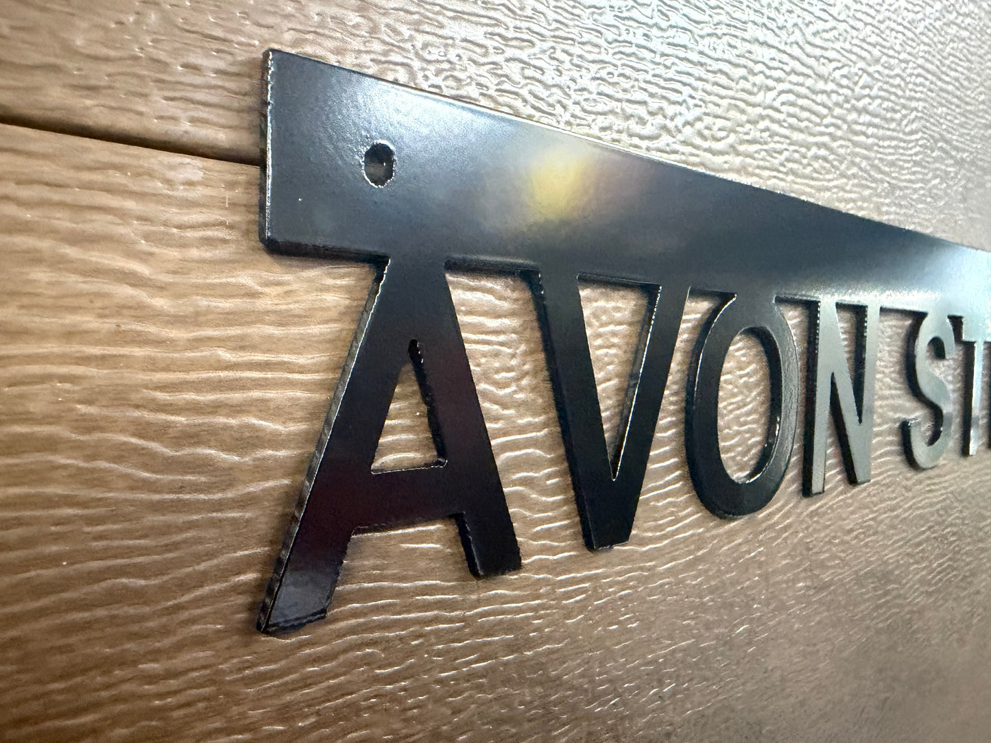 Custom Metal Modern Metal Civic Address Sign