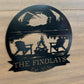 Custom Metal Sunset Campfire Sign
