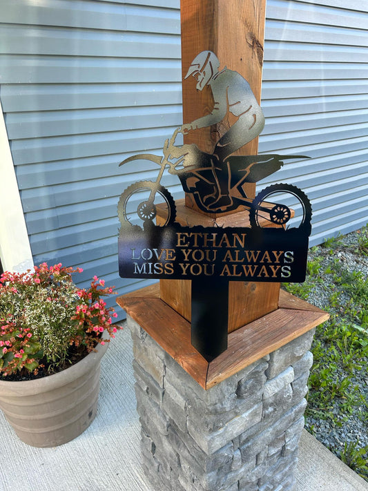 Custom Metal Dirtbike Memorials