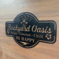 Custom Metal Backyard Oasis Sign