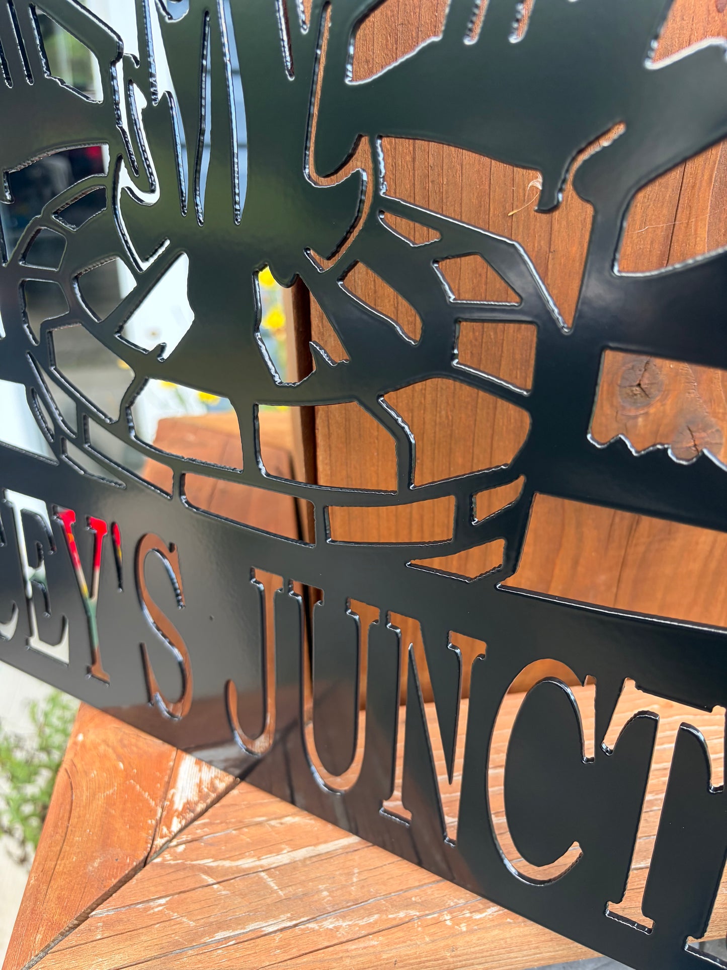 Custom Metal Campfire Sign With Kids Chairs 2