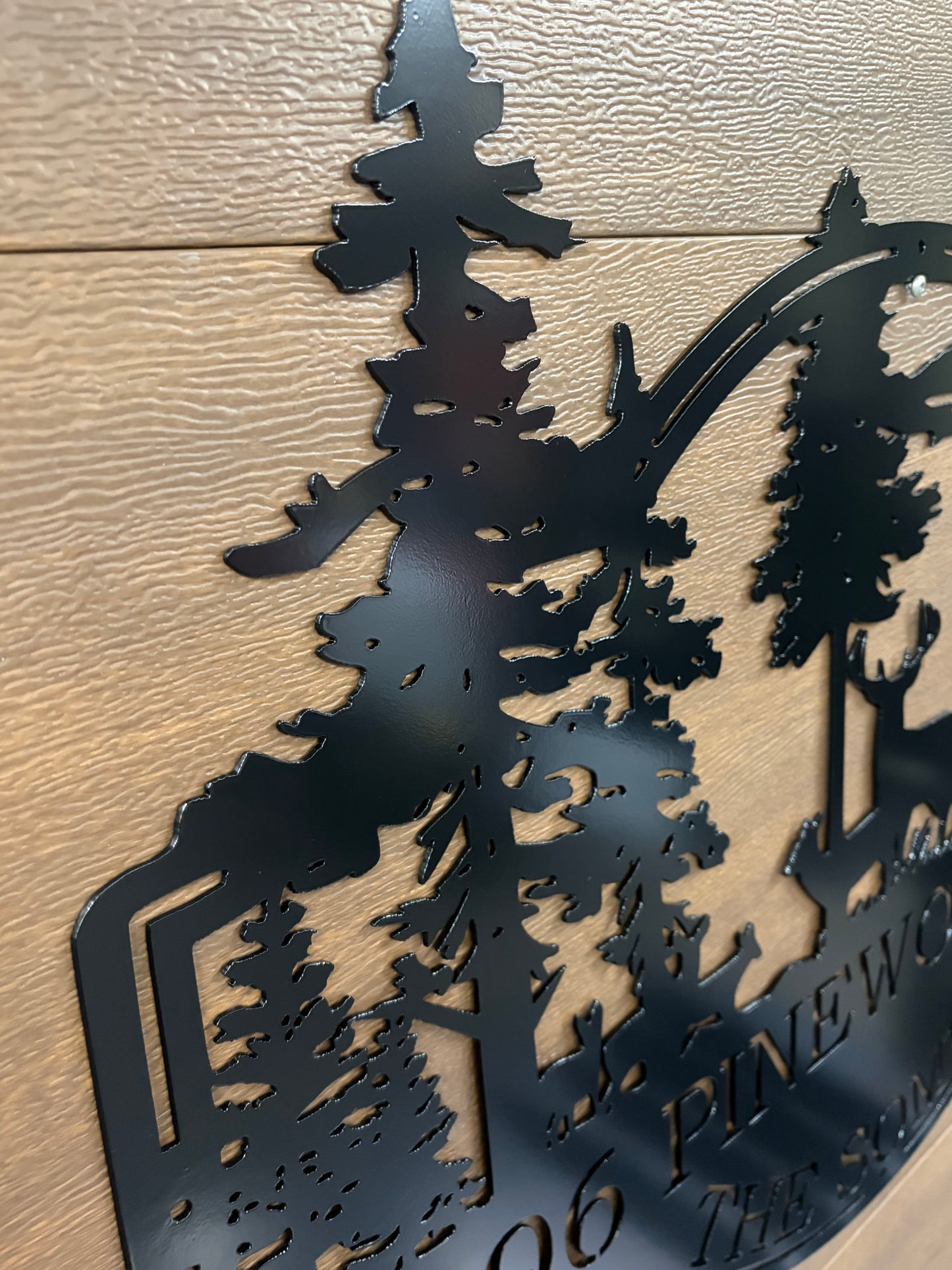 Custom Metal Deer Scene Sign