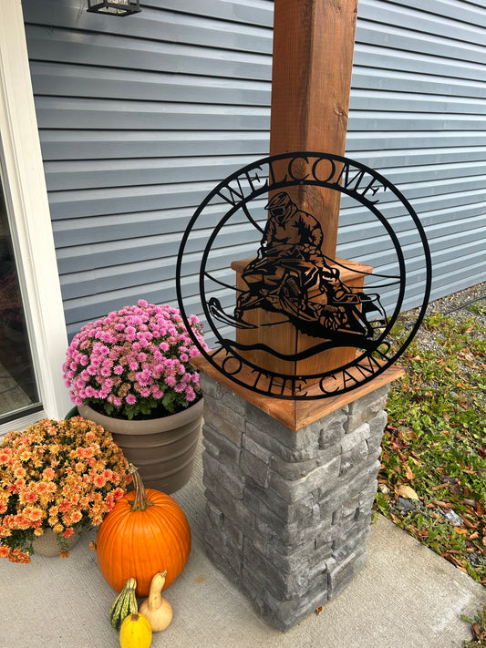 Custom Metal Snowmobile Sign 3