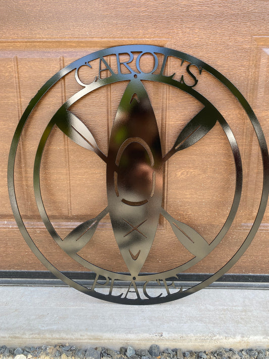 Custom Metal Kayak Sign 2