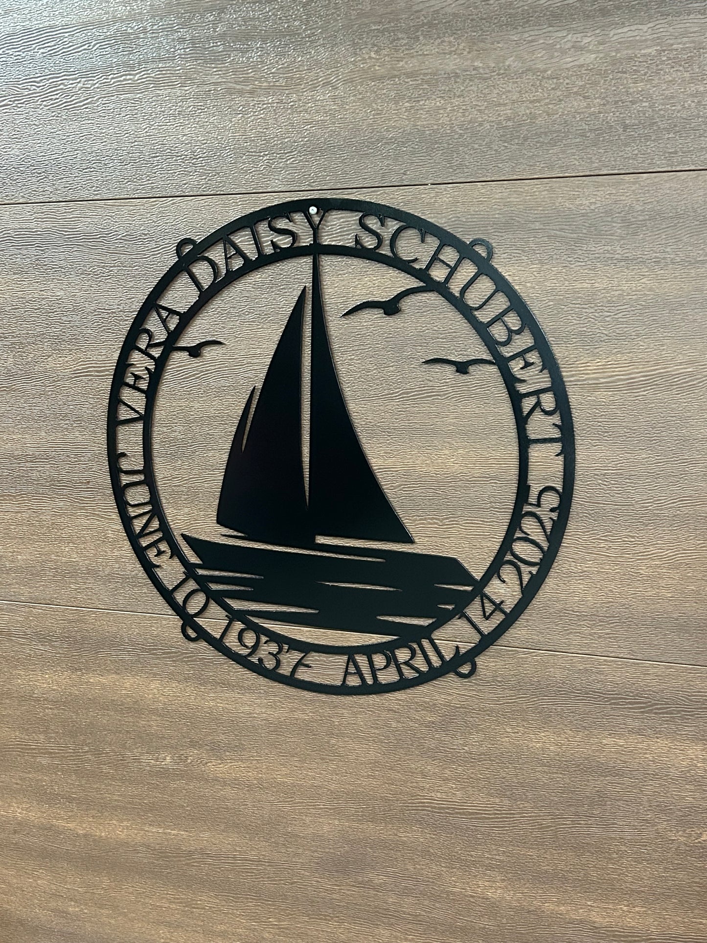 Custom Metal Sail Boat Sign