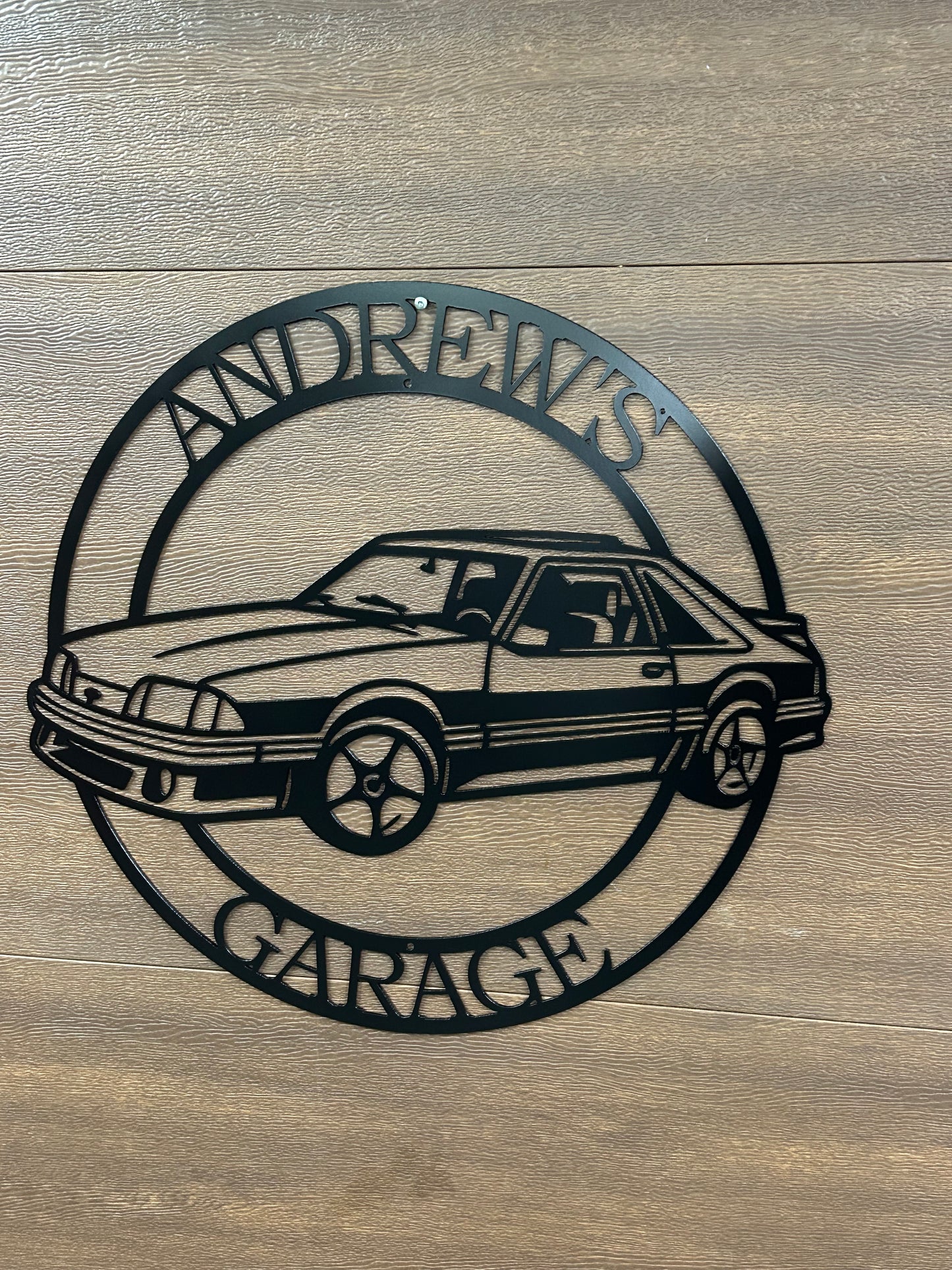 Custom Fox Body Mustang Metal Sign