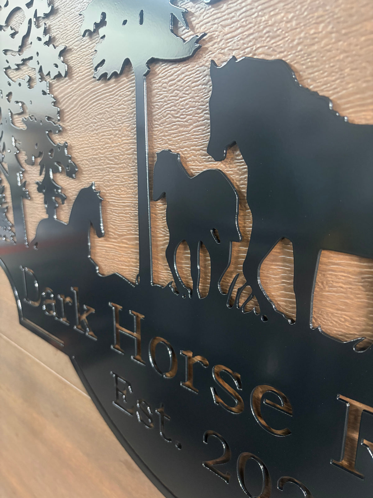 Custom Metal Wild Horse Sign