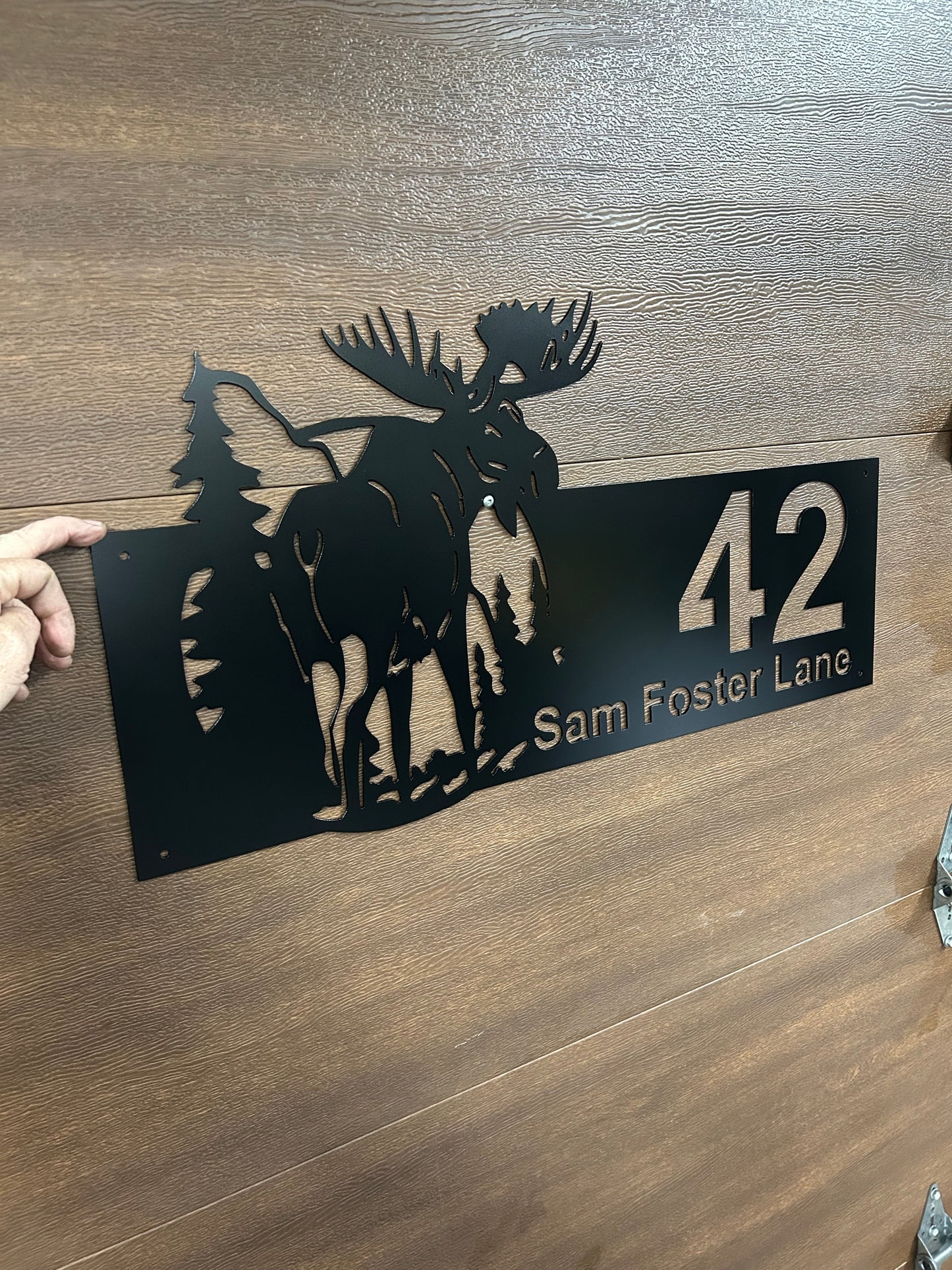 Moose Civic Address Sign