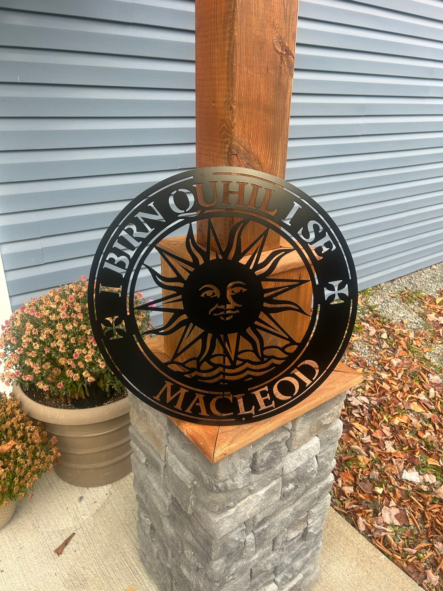 Custom Metal Family Crest Sign