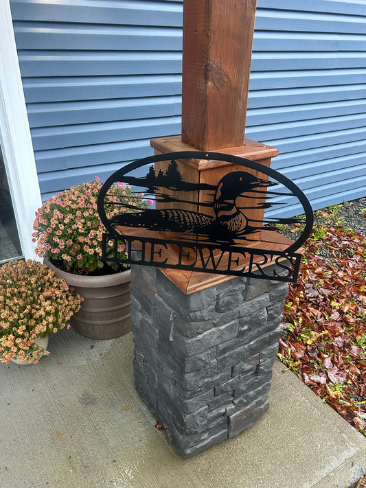 Panneau en métal personnalisé Loon 2