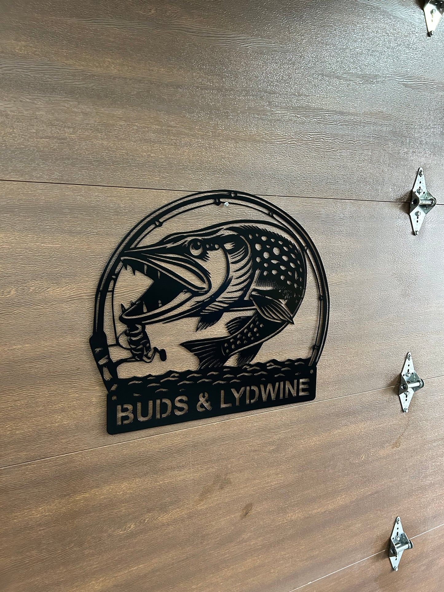 Metal Fishing Shack Sign