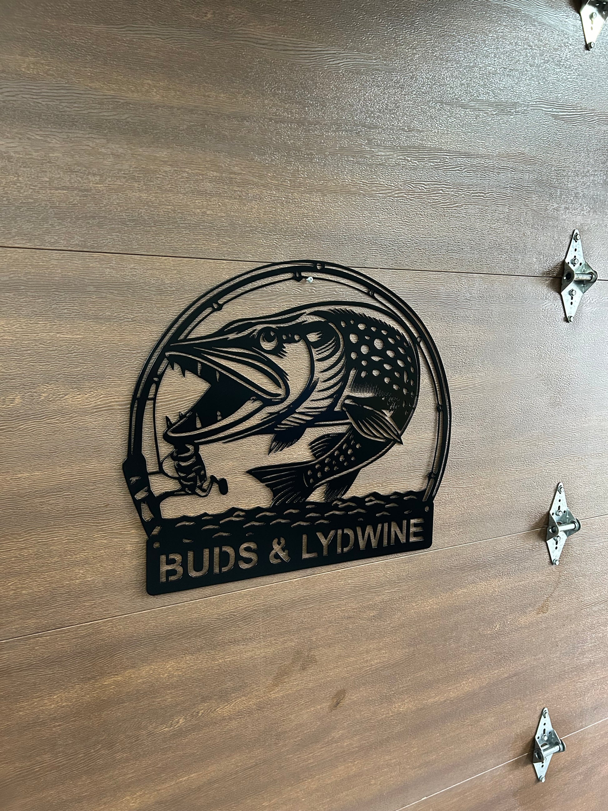 Metal Fishing Shack Sign