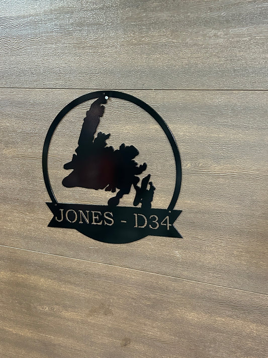 Custom Metal Newfoundland Sign