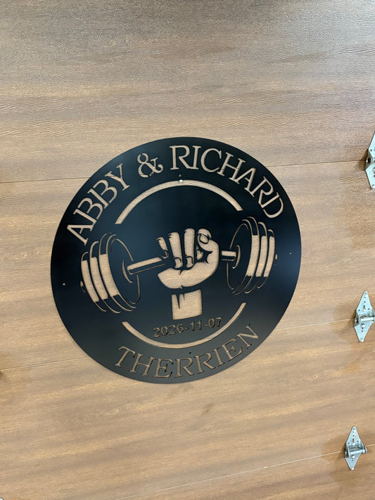 Custom Metal Gym Sign