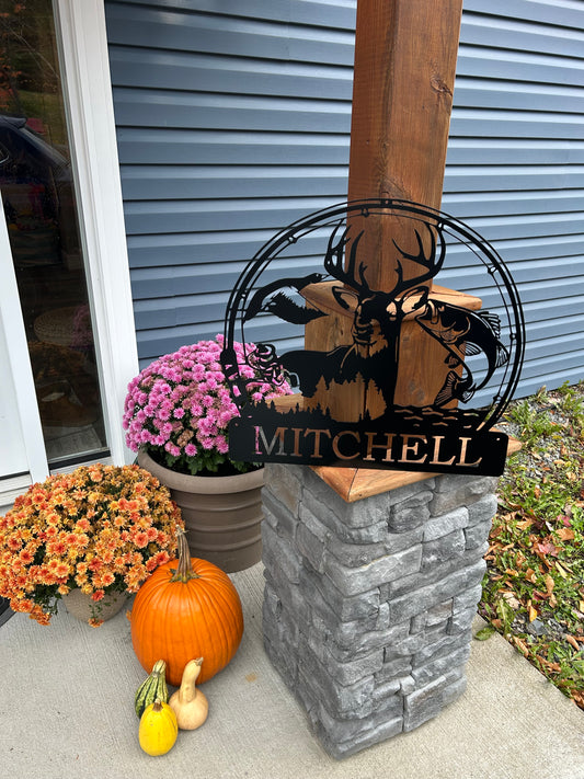 Decorative Metal Family Name Sign