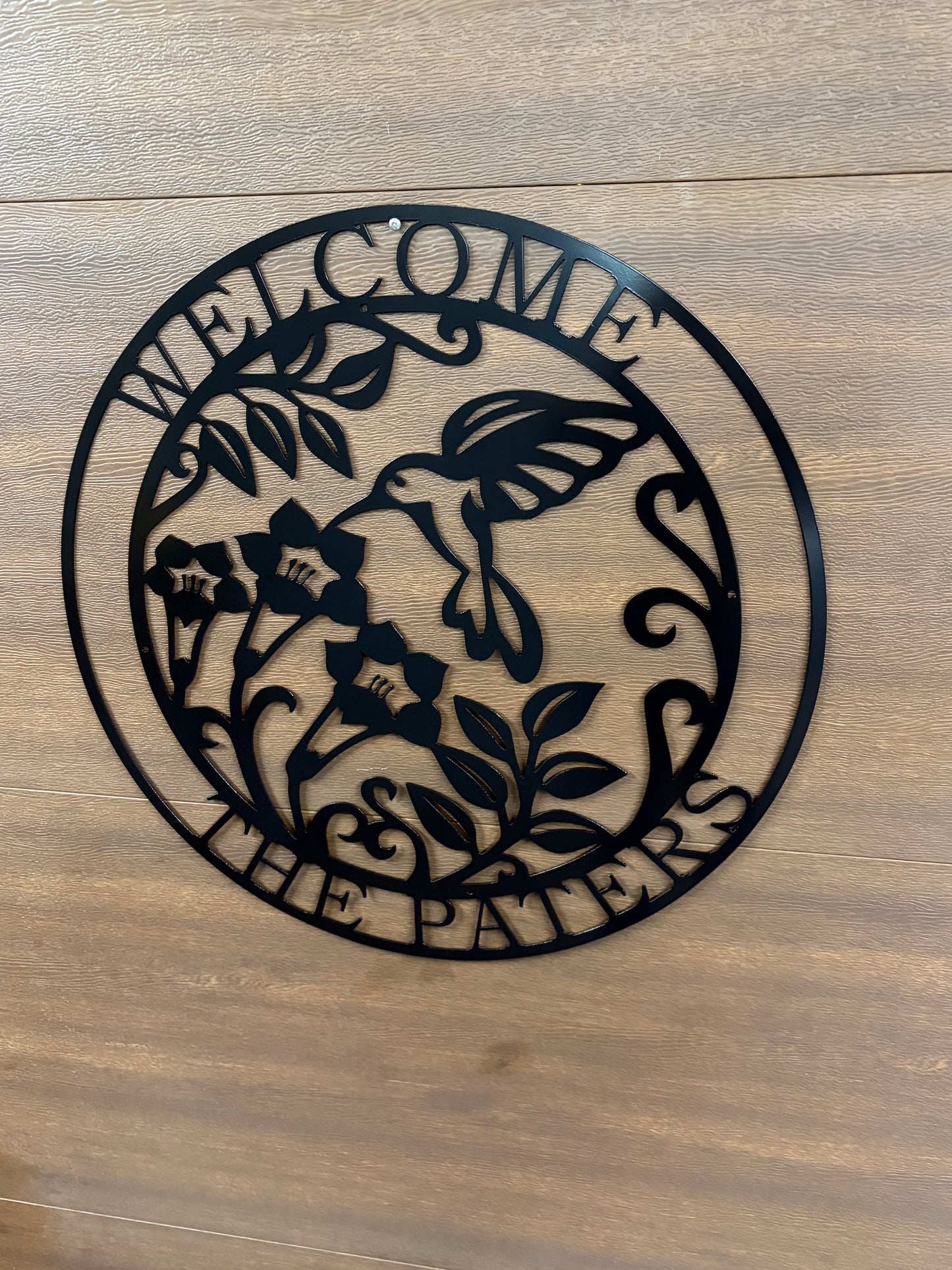 Custom Metal Hummingbird Sign 2
