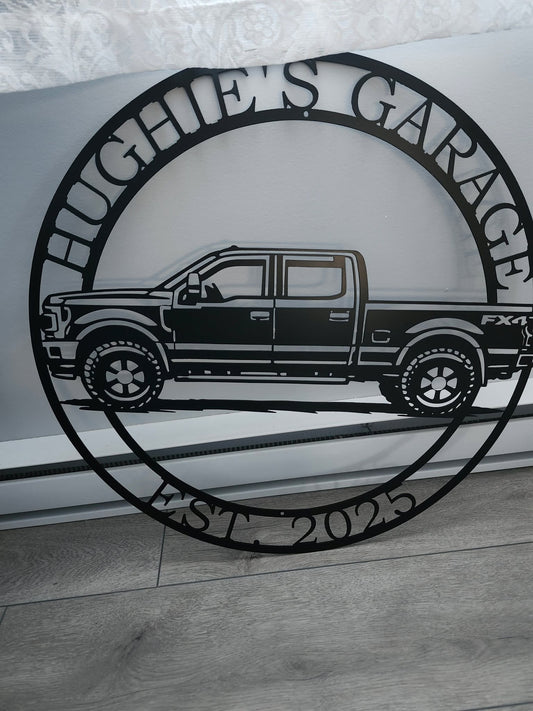 Custom f350 metal sign