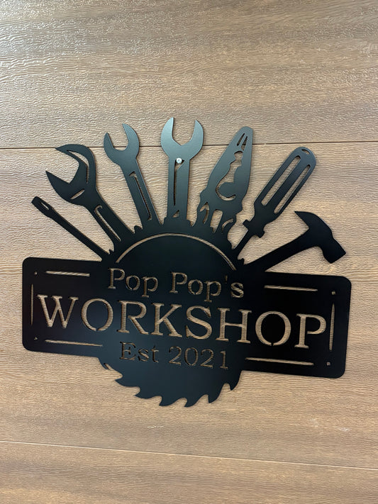 Custom Metal Garage and Workshop Sign 6