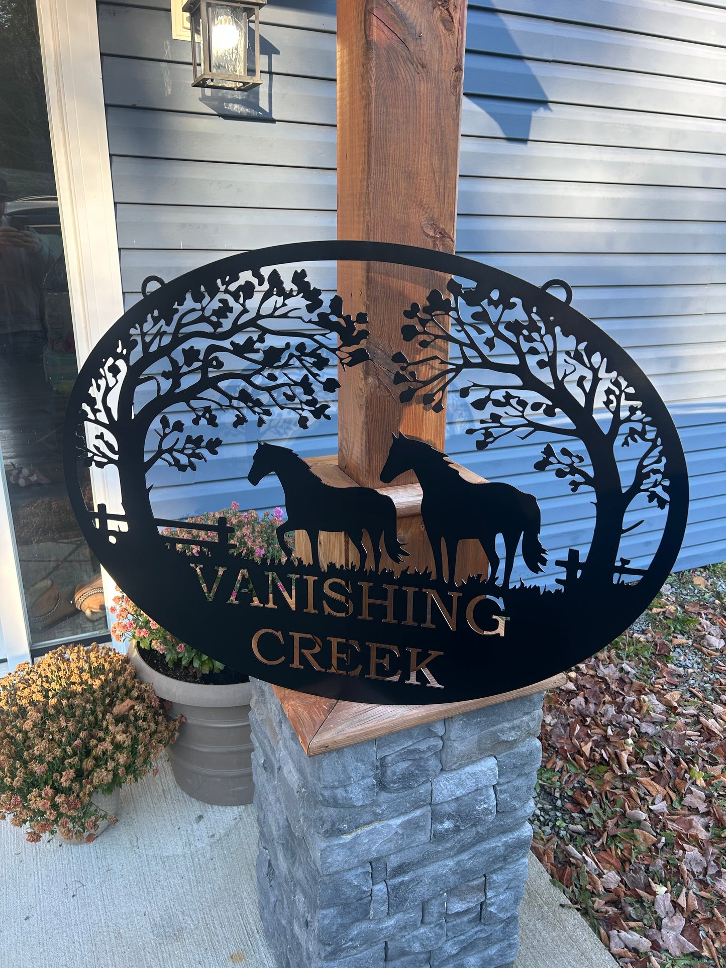Custom Metal Horse Sign 2