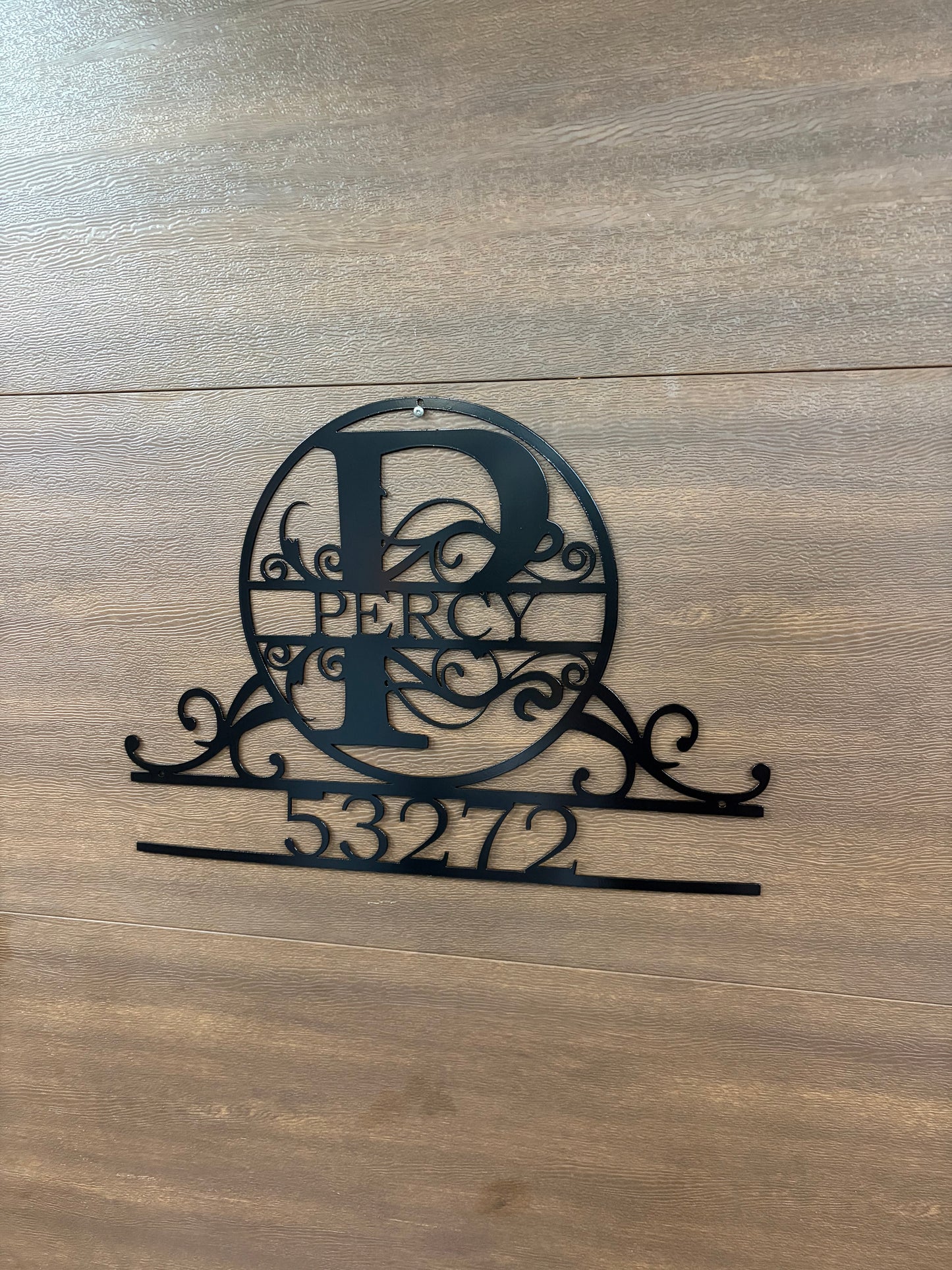 Custom Metal Monogram Address Sign