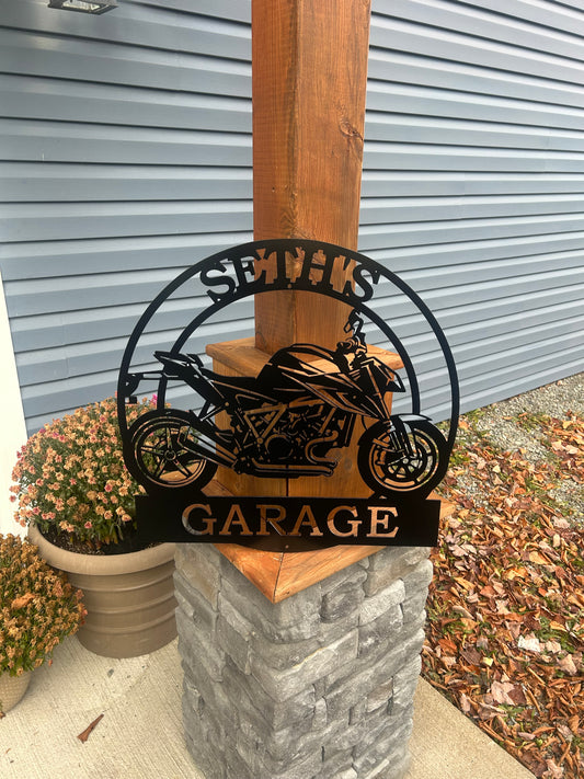 Custom Metal Motorcyle Signs