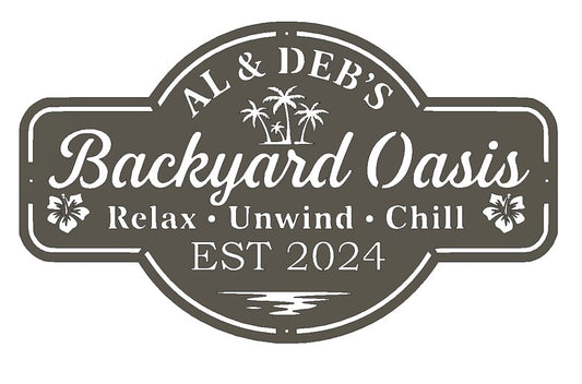 Panneau de feu de camp en métal personnalisé au coucher du soleil