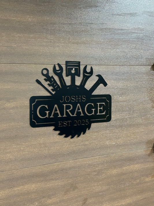 Custom Metal Garage and Workshop Sign 8