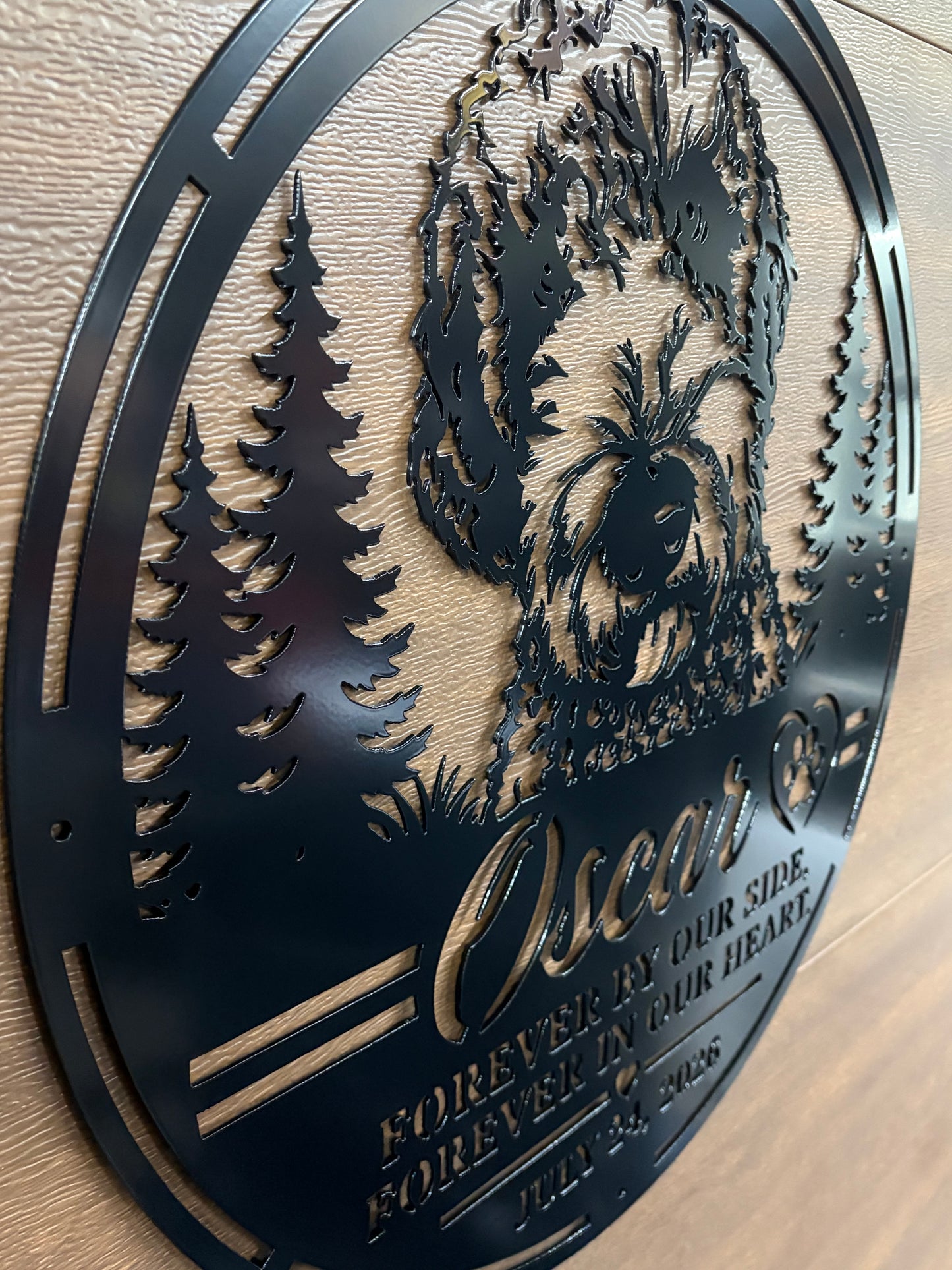 Custom Metal Pet Memorial Portraits
