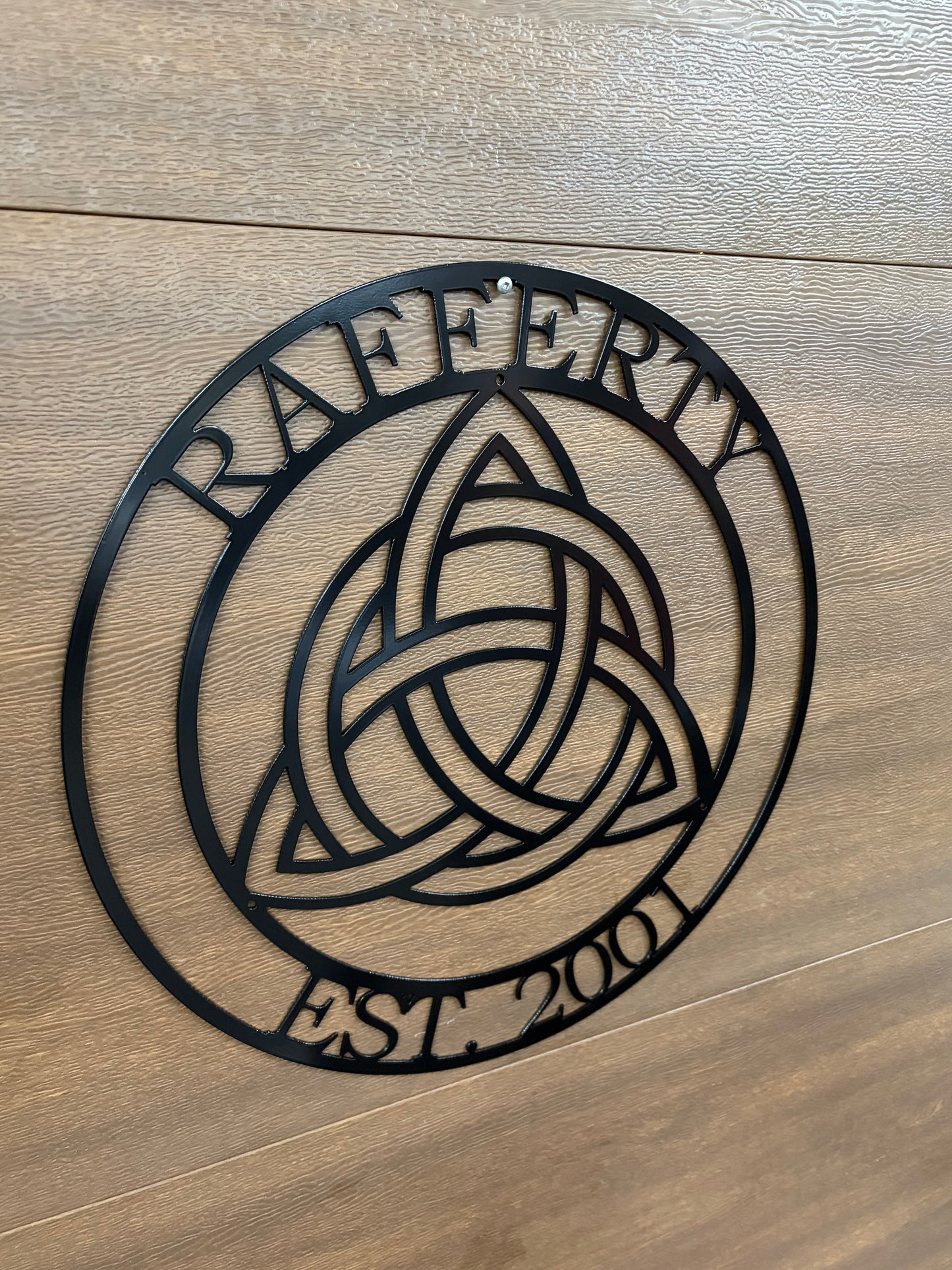 Custom Metal Irish Trinity Sign