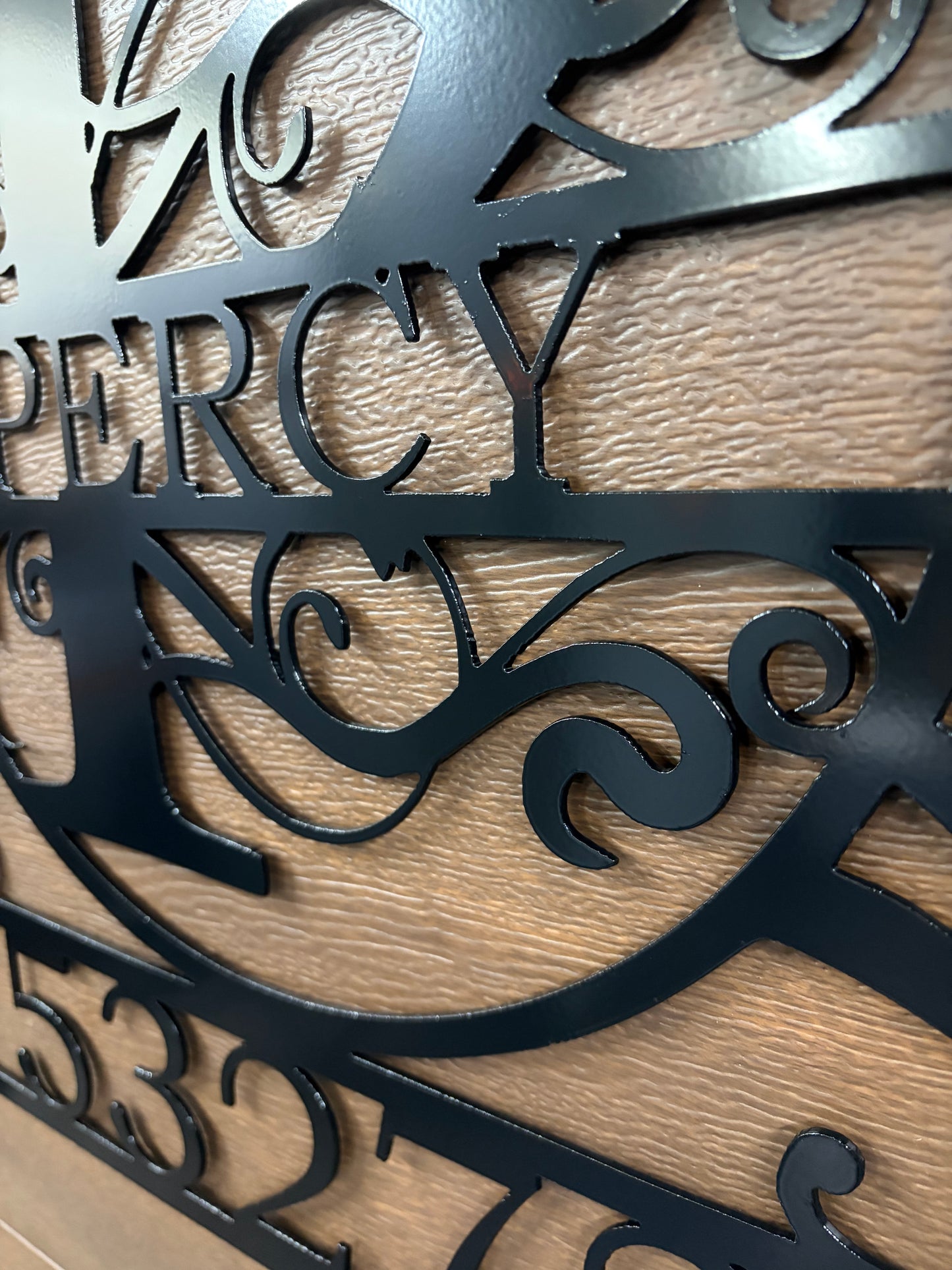 Custom Metal Monogram Address Sign