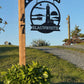 Arched Steel Truss Sign Hanger