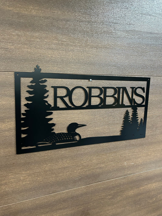 Custom Metal Loon Sign 4