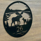 Custom Metal Moose and Deer Sign