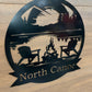 Custom Metal Sunset Campfire Sign