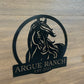 Custom Metal Horse Sign