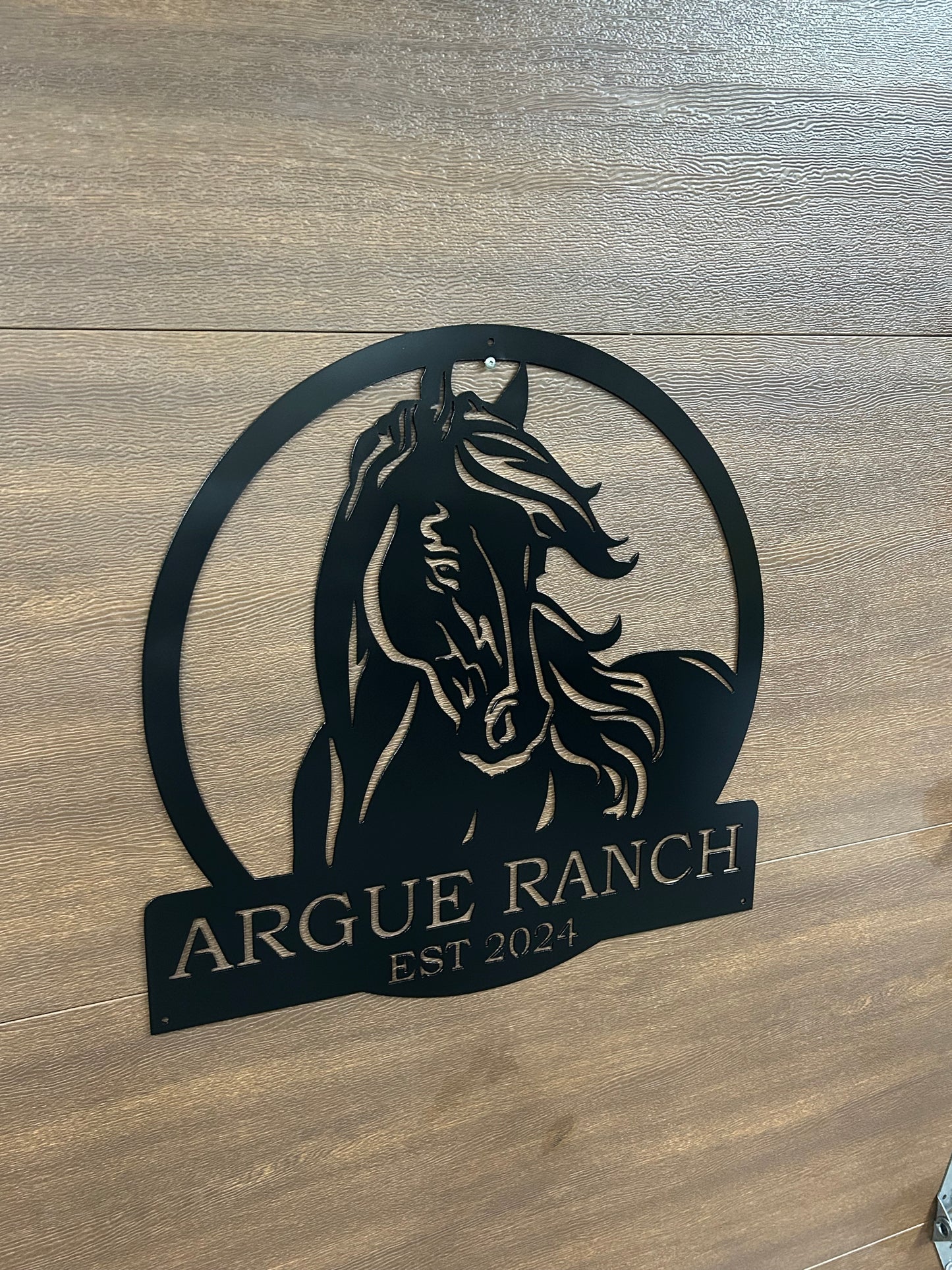 Custom Metal Horse Sign