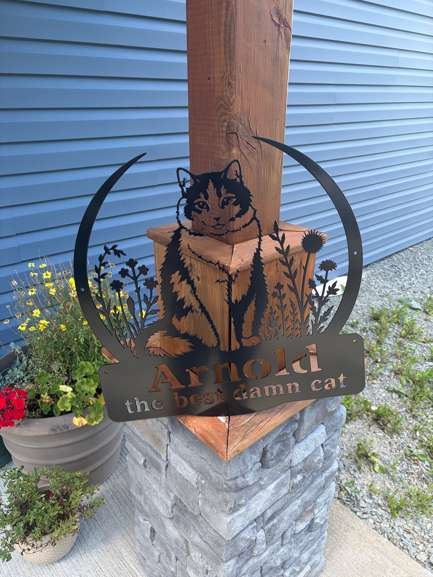 Custom Metal Cat Memorial