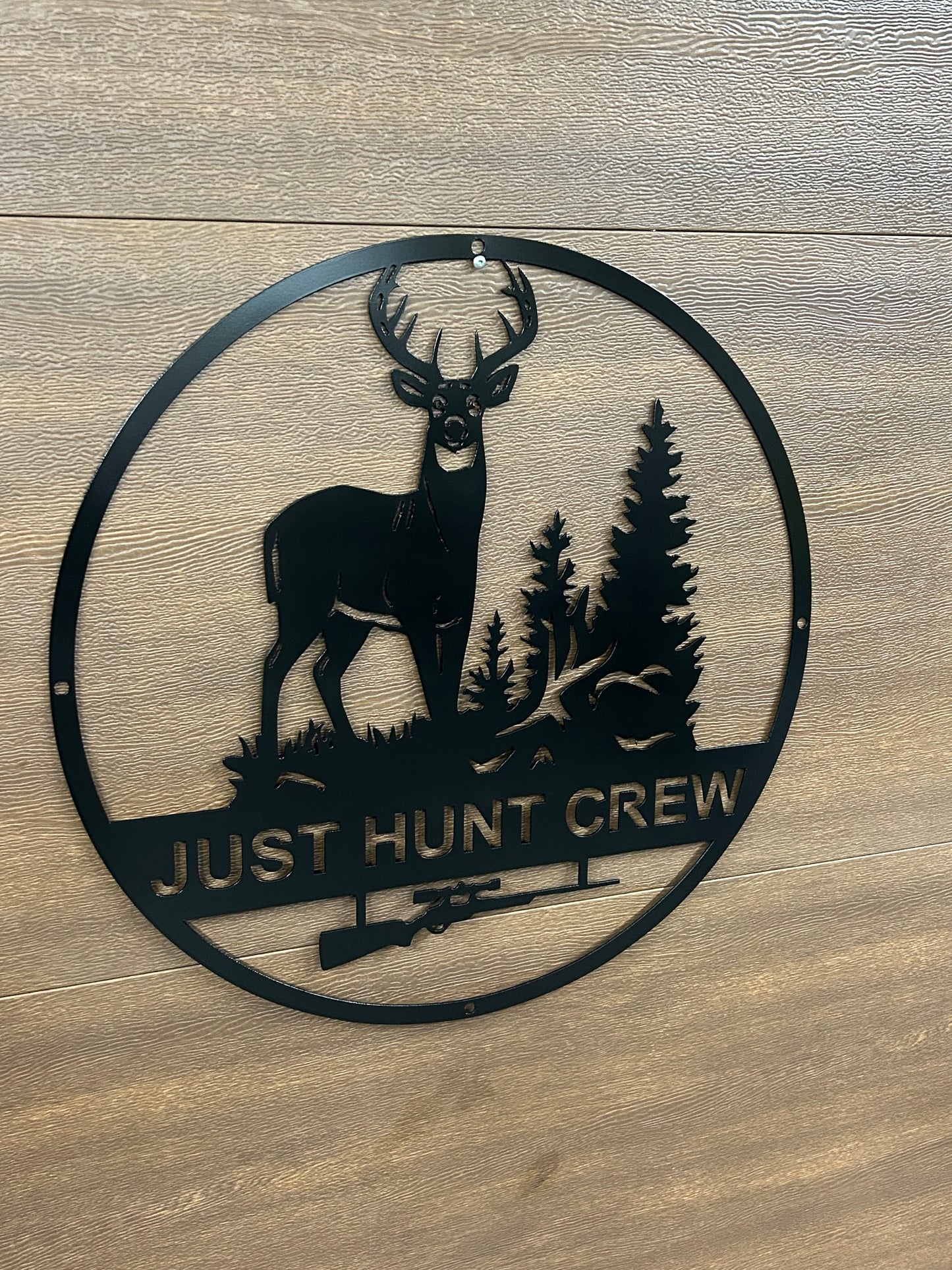 Custom Metal Deer Hunter Sign