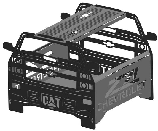 Chev Z71 Collapsible Knockdown Fire Pit Grill