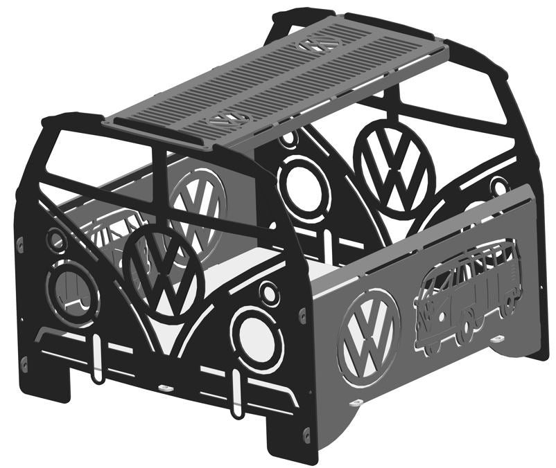 VW Bus Knockdown Steel Fire Pit Made in Canada – Smoke on the Water ...