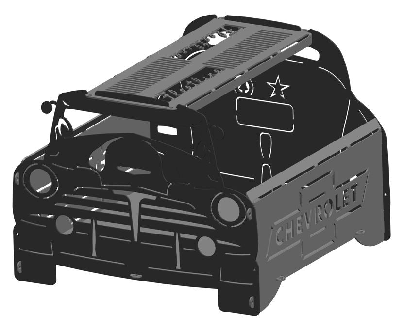 Chev 48 Fleetline Collapsible Knockdown Fire Pit Grill